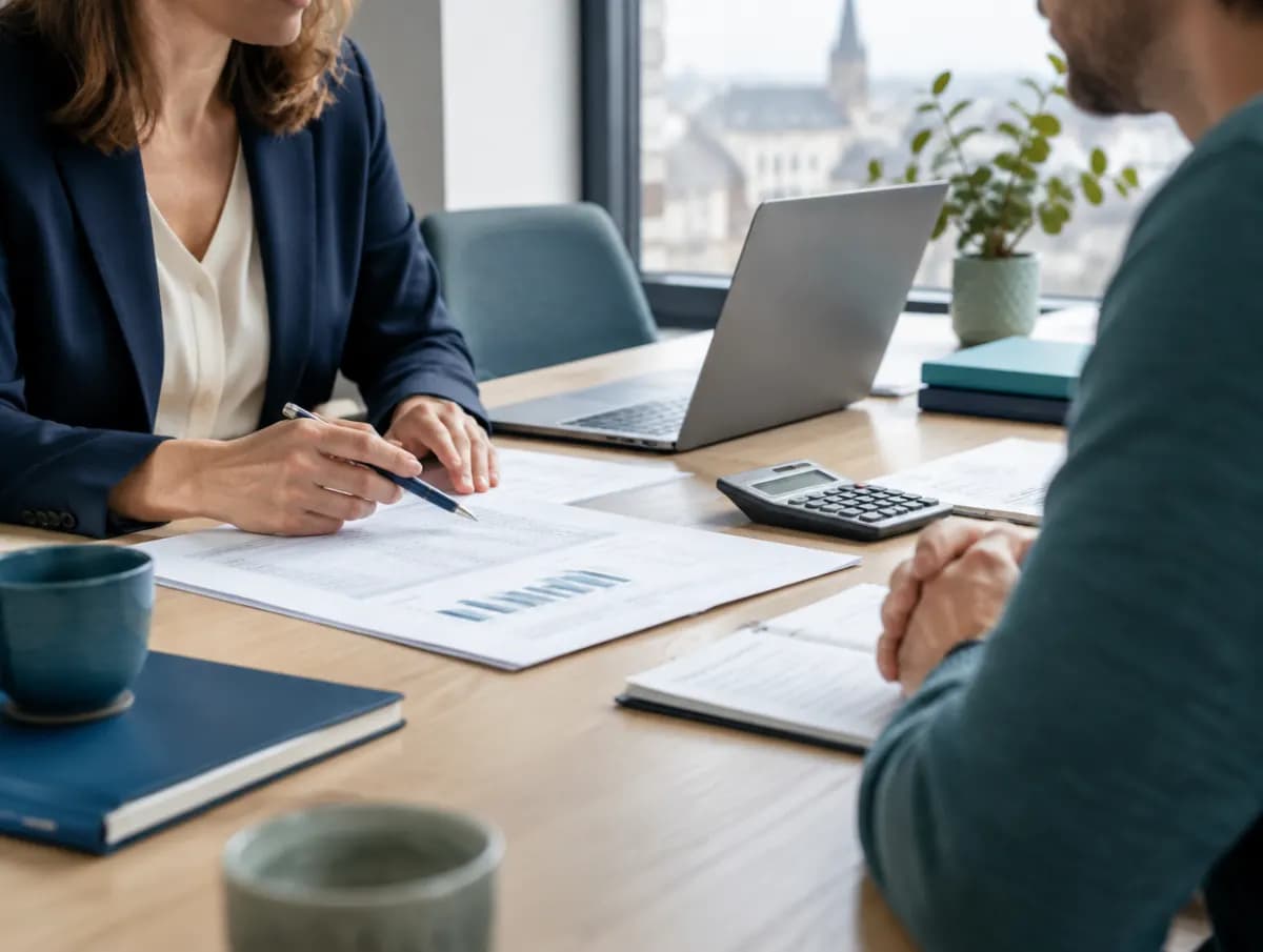 Un indépendant en rendez-vous avec son comptable